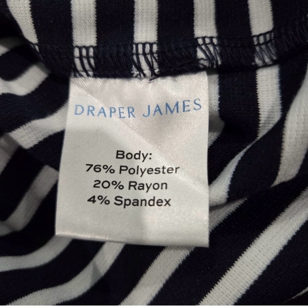 Draper James XXL Striped Ponte Sheath Dress Nautical Navy Blue & White Sailor - Picture 8 of 10